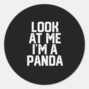 Funny Lazy Panda schauen mich im Panda an Runder Aufkleber