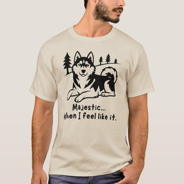 Funny Lazy Siberian Husky Dog Lover T-Shirt (Vorderseite)