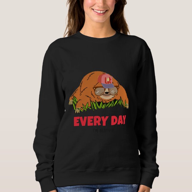 Funny Lazy Sloth Sweatshirt (Vorderseite)