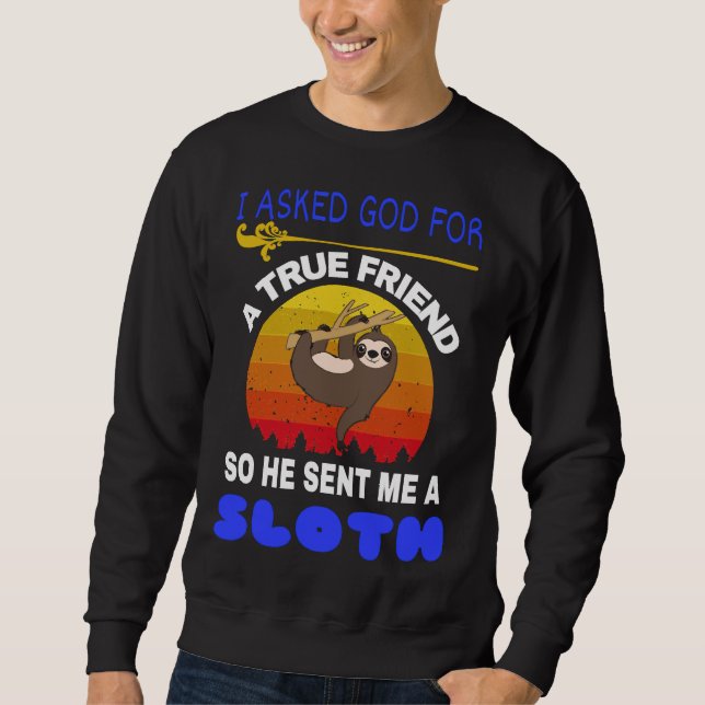 Funny Lazy Sloth tun es später Sloth Funny machen  Sweatshirt (Vorderseite)