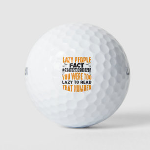Funny Lazy Social Angst People Graphic Sarcastic Golfball