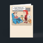 Funny Lazy Typ ist hier für Cat Birthday Karte<br><div class="desc">Hier ist eine lustige Geburtstagskarte eines Typ, der erklärt, dass er nicht faul ist, sondern nur "absichtlich unproduktiv", was ihn zu einem Held für die Hauskatze macht. Eine perfekte Karte für Liebhaber von Katzen und Faulheit! Vielen Dank für die Auswahl dieses originalen Design von © Chuck Ingwersen. Ich bin ein...</div>