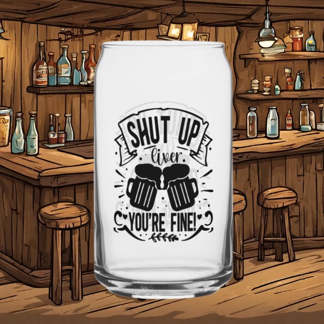 Funny Leberbier trinkt Liebhaber der Wortkunst Dosenglas (Von Creator hochgeladen)
