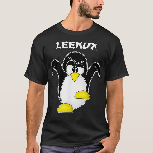 Funny Leenu Tu Linu Penguin Programmierer Entwickl T-Shirt (Vorderseite)