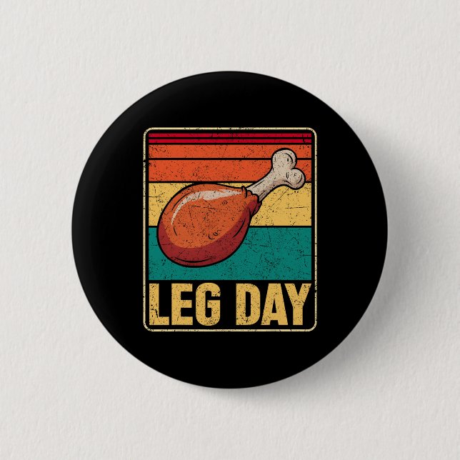 Funny Leg Day Costume Turkey Day Pilgrim Thanksgiv Button (Vorderseite)