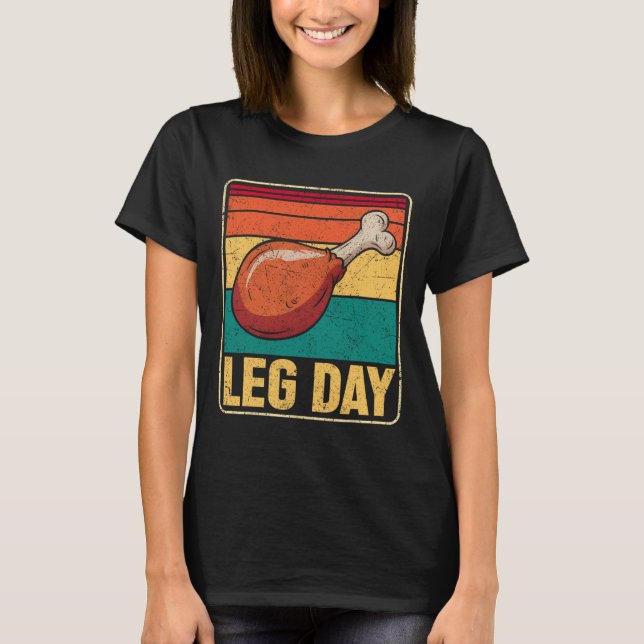 Funny Leg Day Costume Turkey Day Pilgrim Thanksgiv T-Shirt (Vorderseite)