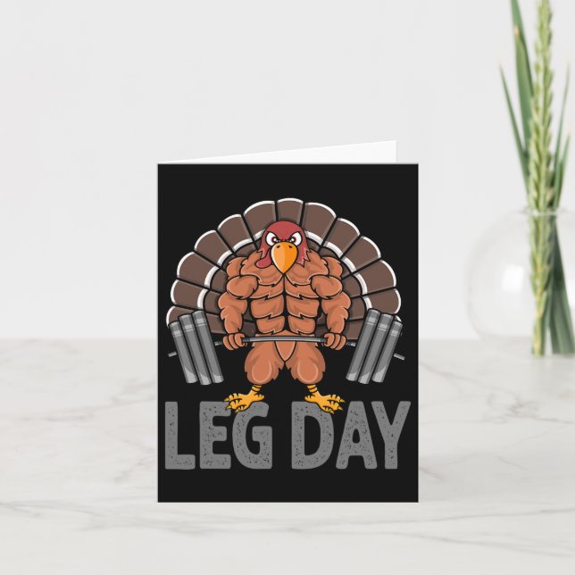 Funny Leg Day Erntedank Türkei Todesopfer Karte (Vorderseite)