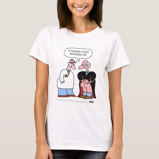 Funny Legal Profession Judge and Doctor Cartoon T-Shirt (Vorderseite)