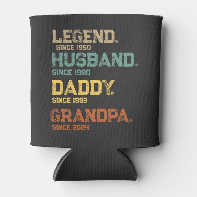 Funny Legend Husband Daddy Grandpa Custom-Geschenk Dosenkühler (Vorderseite)