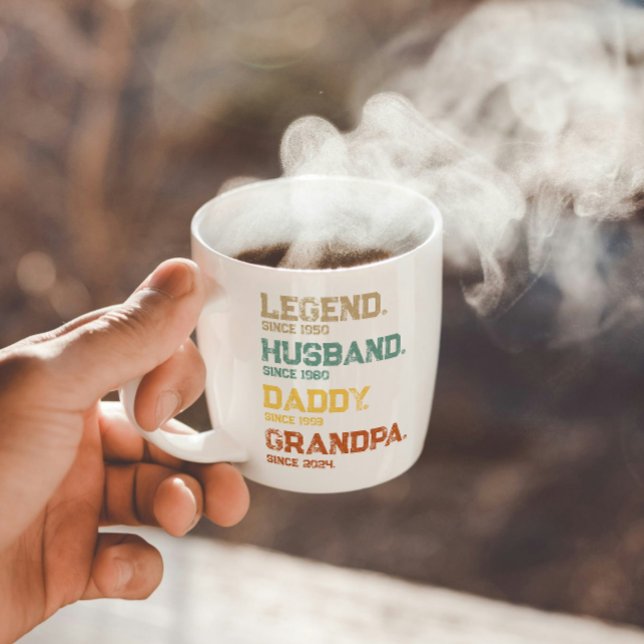 Funny Legend Husband Daddy Grandpa Custom-Geschenk Kaffeetasse (Legend Husband Daddy Grandpa for him love family grandfather funny fathers day holiday christmas )