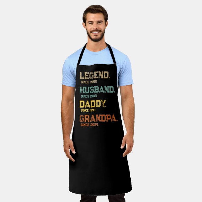 Funny Legend Husband Daddy Grandpa Custom-Geschenk Schürze (Getragen)