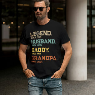 Funny Legend Husband Daddy Grandpa Custom-Geschenk T-Shirt