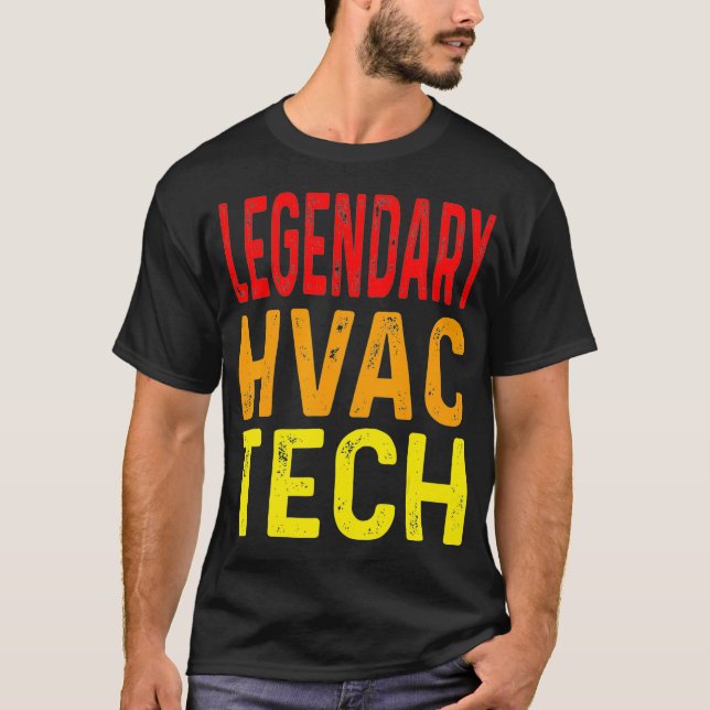 Funny Legendary HVAC Tech Heiztechnik Kühltechnik T-Shirt (Vorderseite)