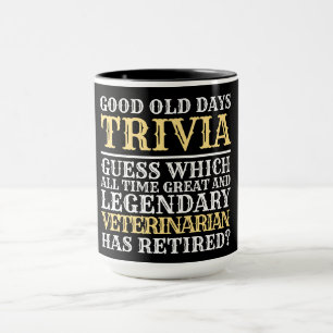 Funny Legendary Veterinary Rtirement T - Shirt Mu Tasse