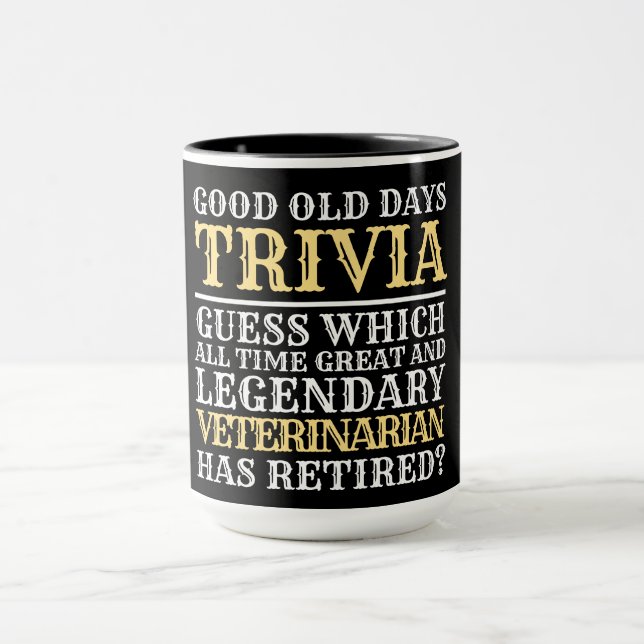 Funny Legendary Veterinary Rtirement T - Shirt Mu Tasse (Zentrum)