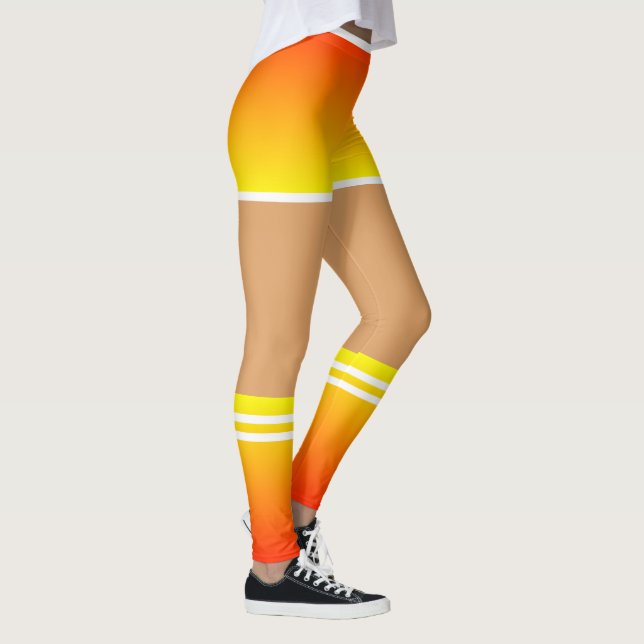 Funny Leggings Imitate Orange Yellow Shorts and So (Rechts)