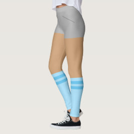 Funny Leggings Sport mit Imitaten Socken und Short