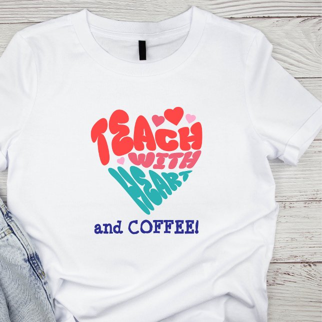 Funny'' LEHRE MIT HERZ und KAFFEE'' Blau/Rot Hoodie (Von Creator hochgeladen)