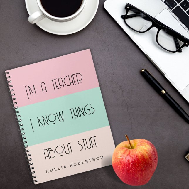 Funny Lehrer personalisiert Spiral Foto Notebook Notizblock (Von Creator hochgeladen)