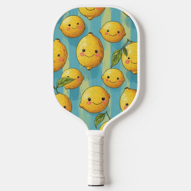Funny Lemon Faces Pickleball Schläger (Vorderseite)
