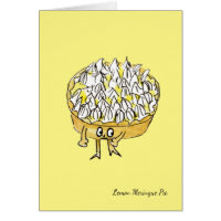 Funny Lemon Meringue Pie Quirky Niedlicher Cartoon
