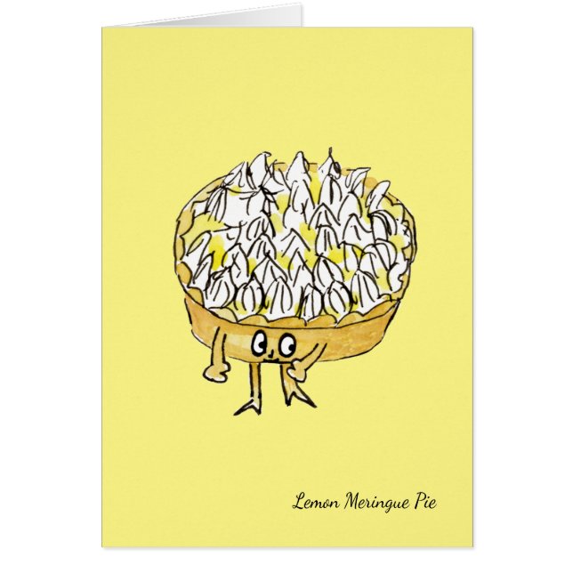 Funny Lemon Meringue Pie Quirky Niedlicher Cartoon (Vorne)