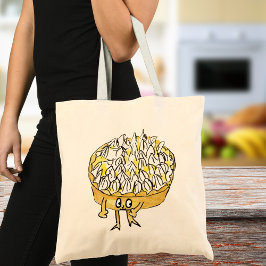 Funny Lemon Meringue Pie Quirky Niedlicher Cartoon Tragetasche