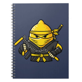 Funny Lemon Shinobi Ninja Nunchucks Illustration Notizblock