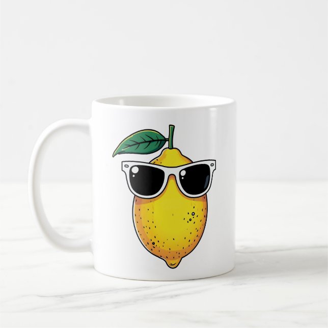 Funny Lemon Sunglasses Kaffeetasse (Links)