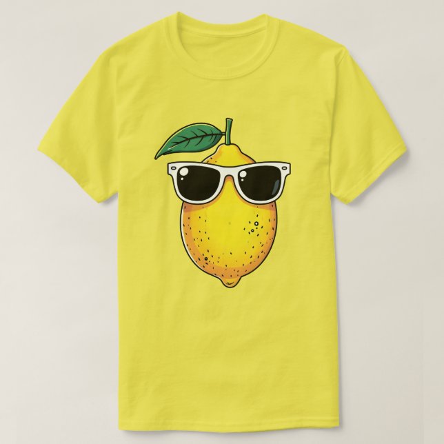 Funny Lemon Sunglasses T-Shirt (Design vorne)