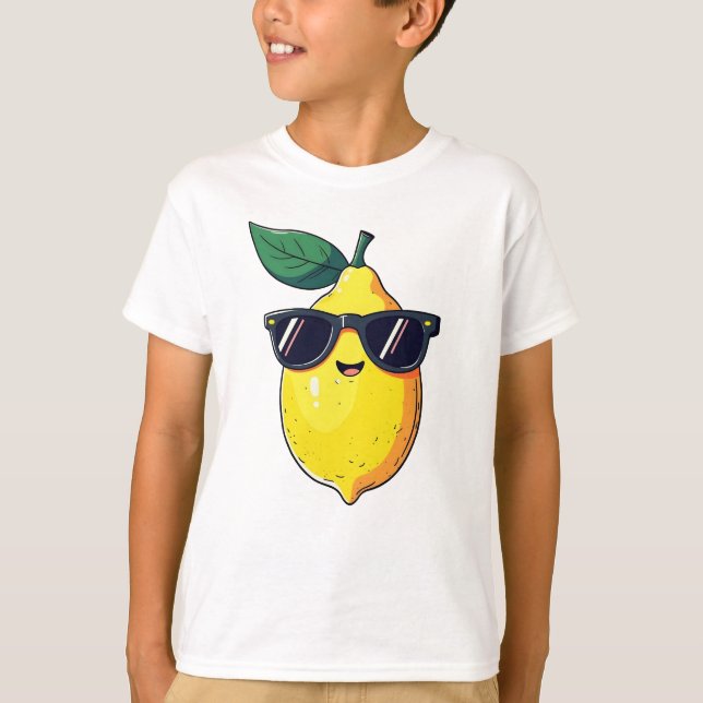 Funny Lemon Sunglasses T-Shirt (Vorderseite)