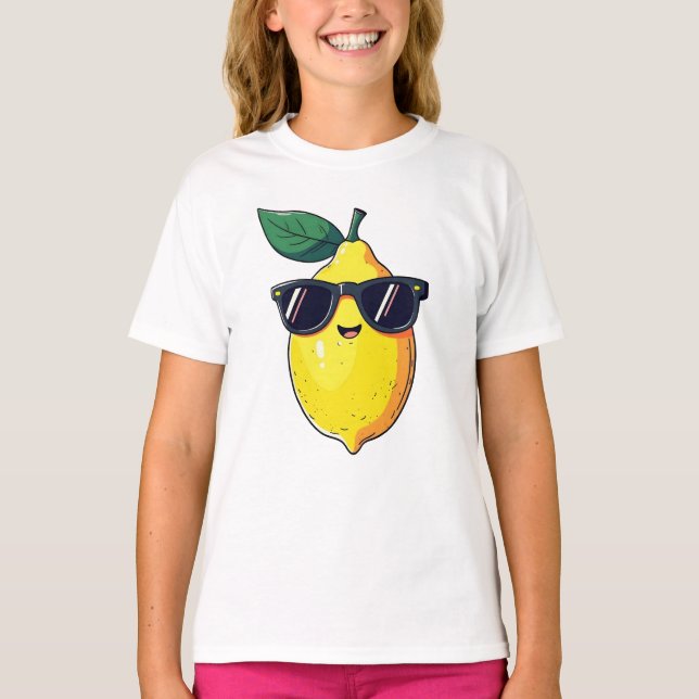 Funny Lemon Sunglasses T-Shirt (Vorderseite)