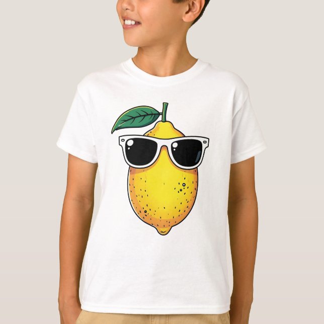 Funny Lemon Sunglasses T-Shirt (Vorderseite)