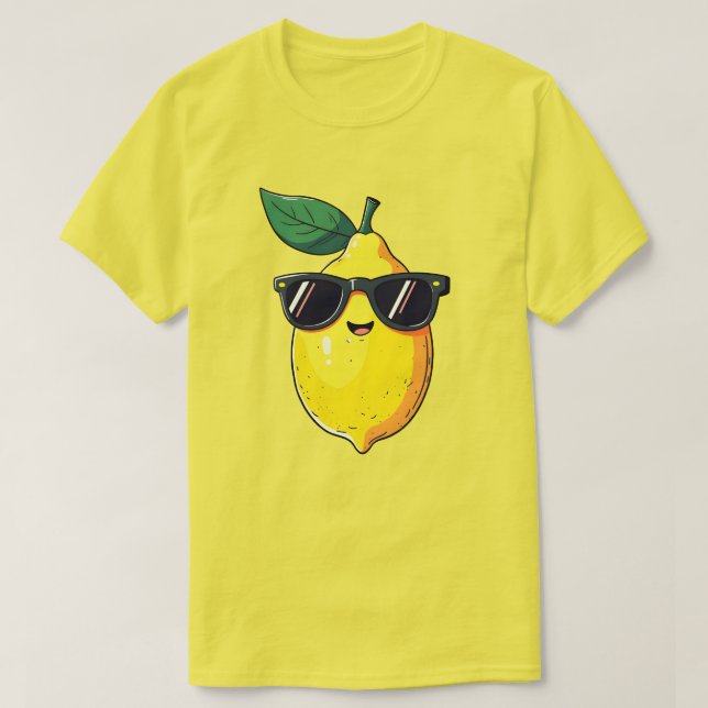 Funny Lemon Sunglasses T-Shirt (Design vorne)