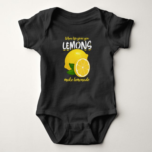 Funny Lemons Sprichwort macht Lemonade Baby Strampler (Vorderseite)