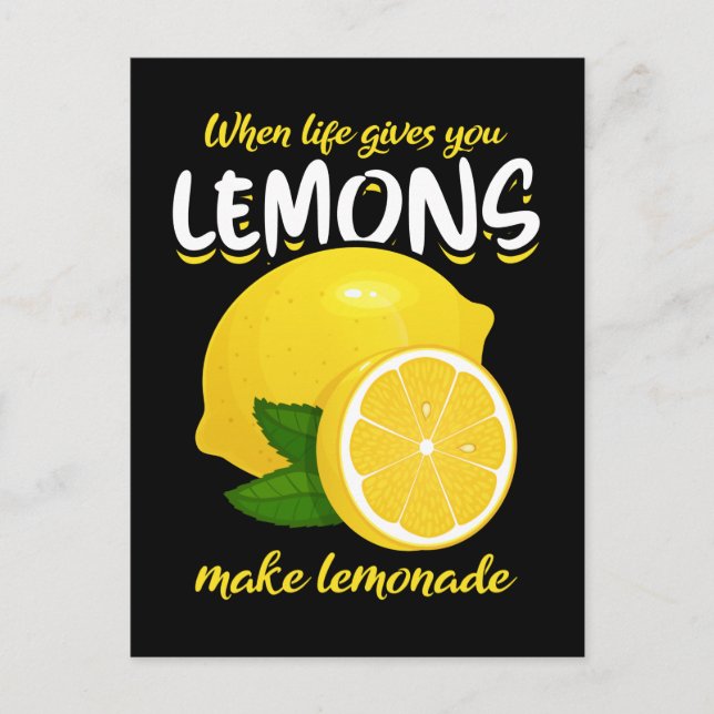 Funny Lemons Sprichwort macht Lemonade Postkarte (Vorderseite)