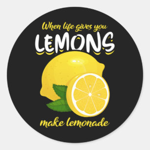 Funny Lemons Sprichwort macht Lemonade Runder Aufkleber