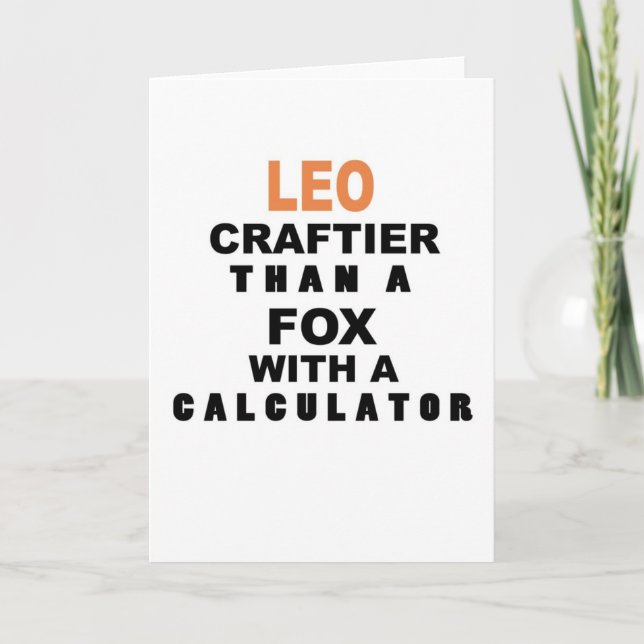 Funny Leo Birthday Card Karte (Vorderseite)