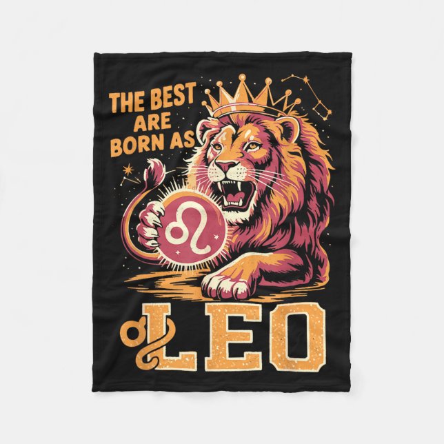 Funny Leo Birthday Quote Astrology Horoscope Gift  Fleecedecke (Vorderseite)
