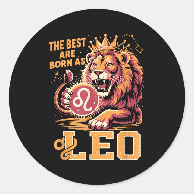 Funny Leo Birthday Quote Astrology Horoscope Gift  Runder Aufkleber (Vorderseite)