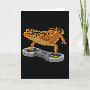 Funny Leopard Gecko Bearded Dragon Gift Kinder Coo Karte
