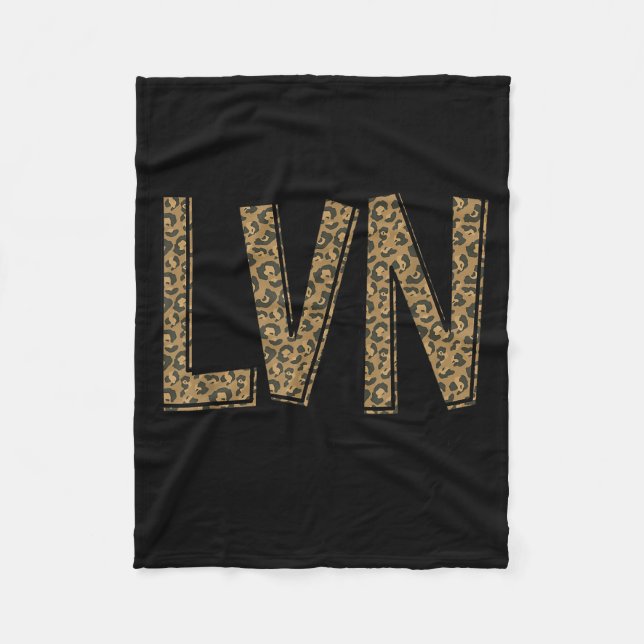 Funny Leopard Lvn Happy Licensed Vocational Nurse  Fleecedecke (Vorderseite)