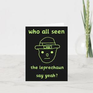 Funny Leprechaun Amateur Sketch Meme Irish St Patr Karte