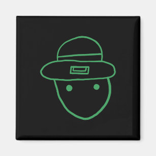 Funny Leprechaun Amateur Sketch Meme Irish St Patr Magnet