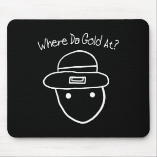 Funny Leprechaun Amateur Sketch Meme Irish St Patr Mousepad
