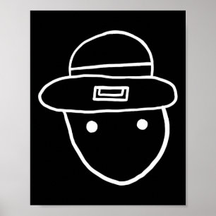Funny Leprechaun Amateur Sketch Meme Irish St Patr Poster