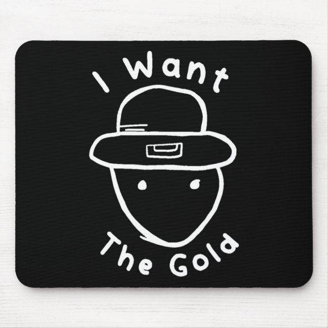 Funny Leprechaun Amateur Sketch Meme St Patricks D Mousepad (Vorne)