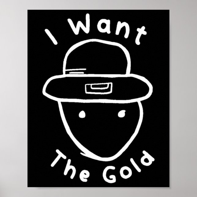 Funny Leprechaun Amateur Sketch Meme St Patricks D Poster (Vorne)