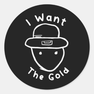 Funny Leprechaun Amateur Sketch Meme St Patricks D Runder Aufkleber