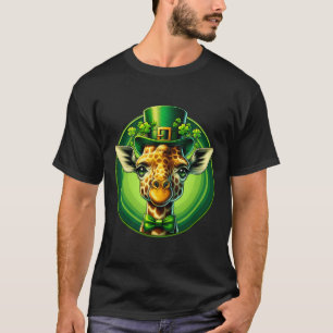 Funny Leprechaun Giraffe St Patricks Day Kinder Mä T-Shirt